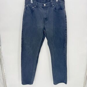 George Mens Regular Fit Relaxed Straight leg Black Denim Jeans Size 36